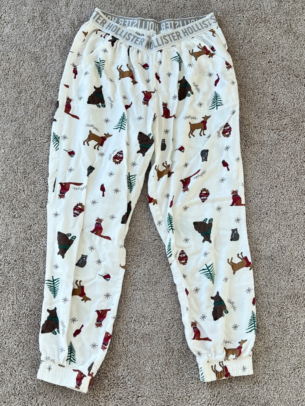 Hollister Pajama Pants with Woodland Creatures